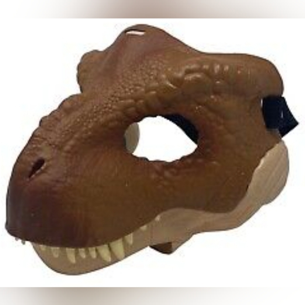 2017 Mattel Dinosaur Mask Rare Brown Raptor Jurassic Park World Moving Mouth